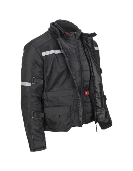 Forro de Chaqueta de Motocicleta Noru Adventure Grande Negro