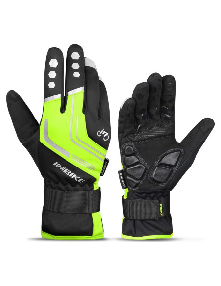 Guantes de Ciclismo INBIKE para Hombre Térmicos y Reflectantes