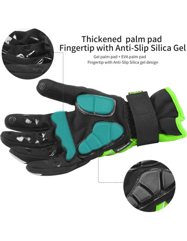 Guantes de Ciclismo INBIKE para Hombre Térmicos y Reflectantes