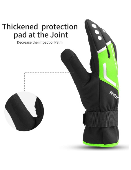 Guantes de Ciclismo INBIKE para Hombre Térmicos y Reflectantes