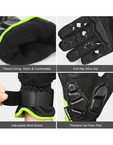 Guantes de Ciclismo INBIKE para Hombre Térmicos y Reflectantes
