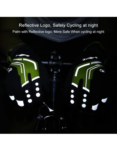 Guantes de Ciclismo INBIKE para Hombre Térmicos y Reflectantes