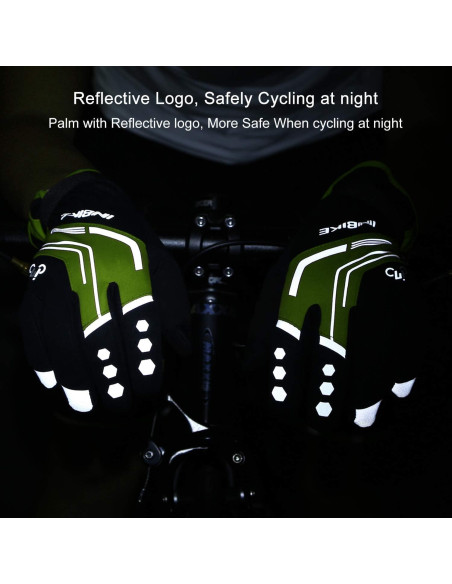 Guantes de Ciclismo INBIKE para Hombre Térmicos y Reflectantes