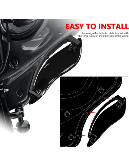 Deflectores de aire ajustables MOCODUO para Harley 2014+ Negro