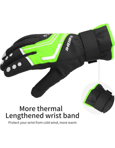 Guantes de Ciclismo INBIKE para Hombre Térmicos y Reflectantes