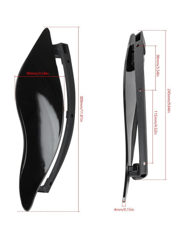 Deflectores de aire ajustables MOCODUO para Harley 2014+ Negro