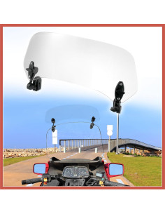 Parabrisas de Motocicleta ACROPIX 37cm Ajustable Claro 2