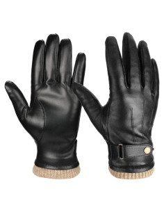 Guantes de Invierno OZERO de Cuero Nappa para Hombre - Táctiles