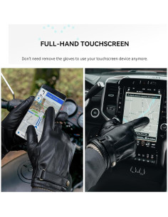 Guantes de Invierno OZERO de Cuero Nappa para Hombre - Táctiles 2