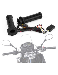 Puños Calefactables Yosoo 22mm para Motocicleta - Negro