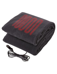 Manta Eléctrica Big Hippo 12V para Coche 147x107 cm Negro