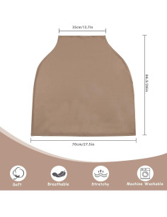 Funda de Asiento de Coche TANOFAR para Bebé Marrón Multiusos 2