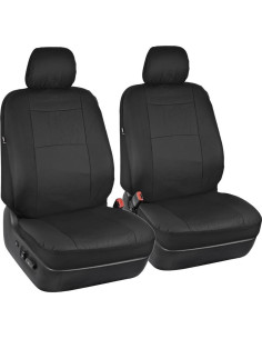 Cubiertas de Asiento de Coche BDK de Vinilo Negro - Juego Completo 2