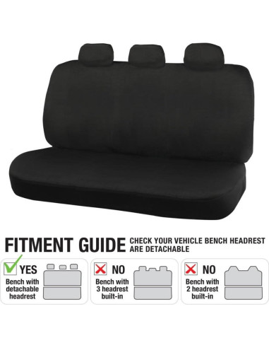 Cubiertas de Asiento de Auto BDK OS-309-GR, Ajuste Universal