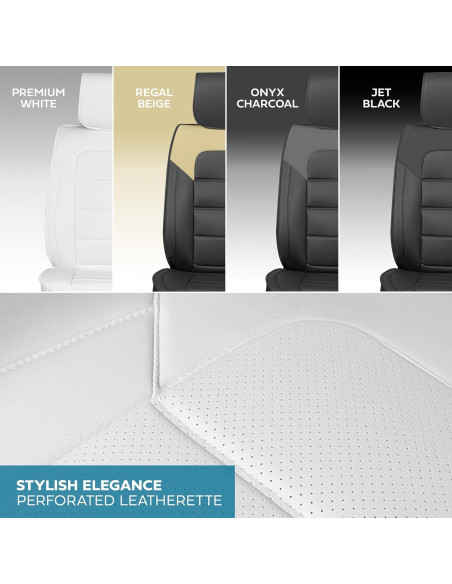 Cubiertas de Asiento MotorBox Edición Clásica - Blanco, Ajuste Universal