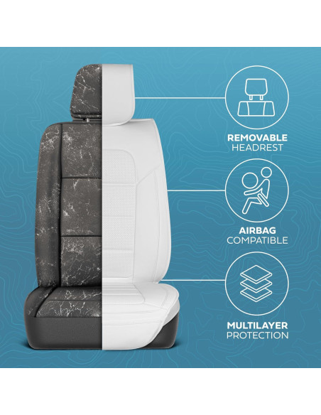 Cubiertas de Asiento MotorBox Edición Clásica - Blanco, Ajuste Universal