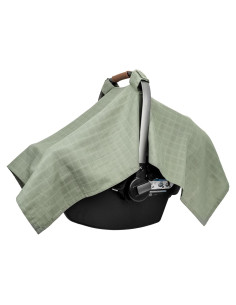 Cubierta de Asiento de Coche Infantil 100% Algodón Orgánico Verde