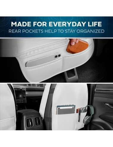 Cubiertas de Asiento MotorBox Edición Clásica - Blanco, Ajuste Universal