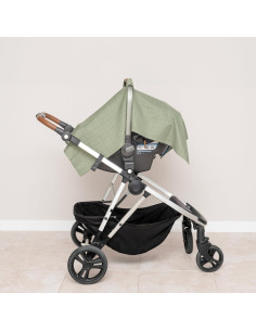 Cubierta de Asiento de Coche Infantil 100% Algodón Orgánico Verde 2