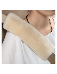 Cubierta de cinturón de seguridad ROYAGO 2 piezas Beige Perla