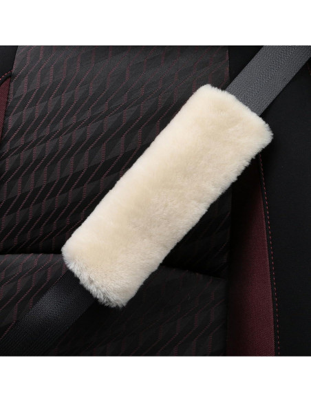 Cubierta de cinturón de seguridad ROYAGO 2 piezas Beige Perla