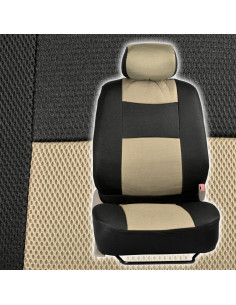 Cubierta de Asiento de Coche BDK 11 Piezas Beige Negro 2