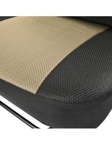 Cubierta de Asiento de Coche BDK 11 Piezas Beige Negro