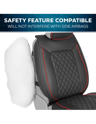 Fundas de Asiento MotorBox Edición Prestige Negro y Rojo 2007-2023