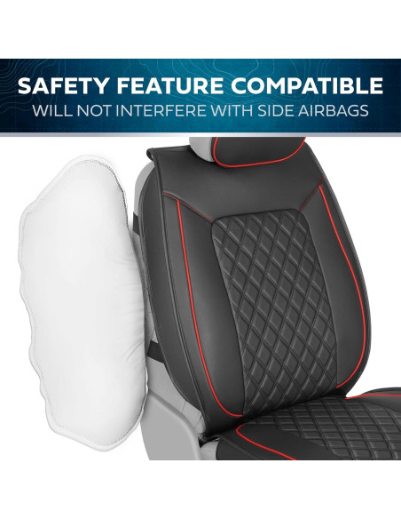 Fundas de Asiento MotorBox Edición Prestige Negro y Rojo 2007-2023