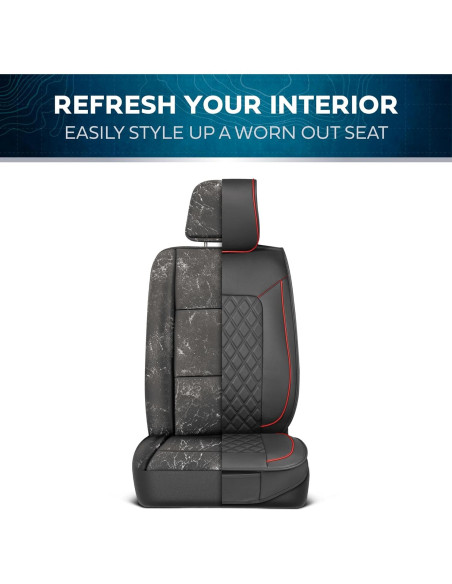 Fundas de Asiento MotorBox Edición Prestige Negro y Rojo 2007-2023
