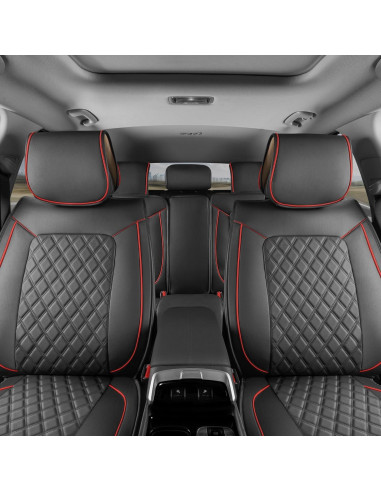 Fundas de Asiento MotorBox Edición Prestige Negro y Rojo 2007-2023
