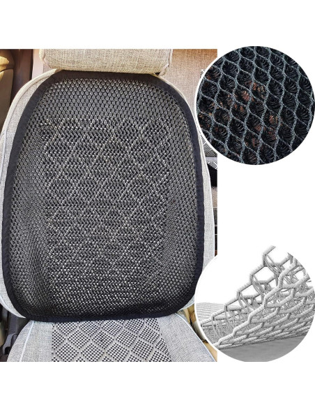 Cojín de Asiento de Coche ACDIAC Malla 3D Transpirable Negro