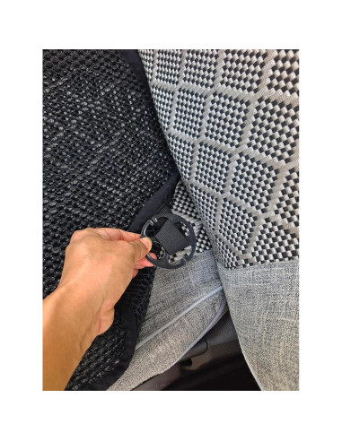 Cojín de Asiento de Coche ACDIAC Malla 3D Transpirable Negro