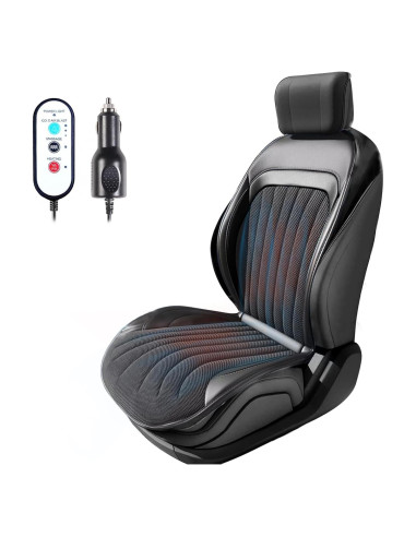 Cubierta de Asiento Refrigerante Bnhcoe con Masaje 12V Negro