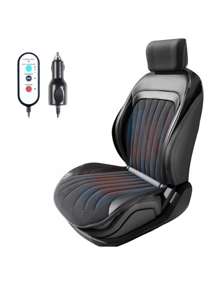Cubierta de Asiento Refrigerante Bnhcoe con Masaje 12V Negro
