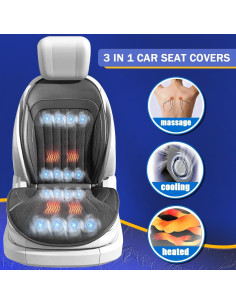 Cubierta de Asiento Refrigerante Bnhcoe con Masaje 12V Negro 2