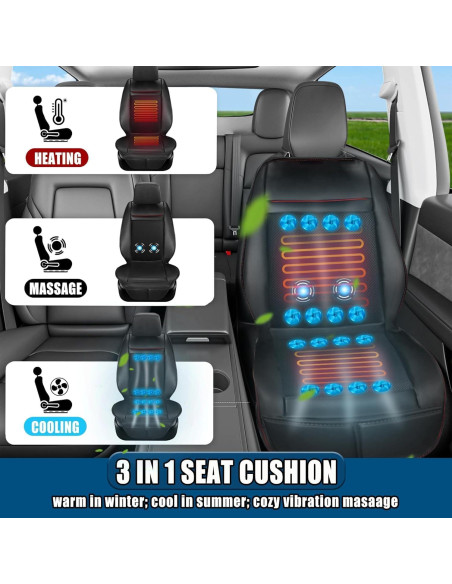 Funda de Asiento de Coche Refrigerante LGNORA 12V con Masaje