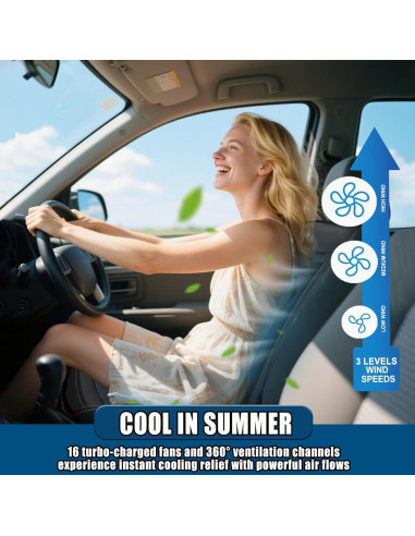 Funda de Asiento de Coche Refrigerante LGNORA 12V con Masaje