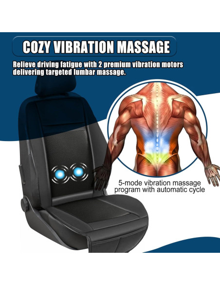 Funda de Asiento de Coche Refrigerante LGNORA 12V con Masaje