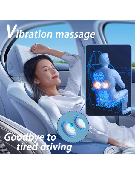 Cubierta de Asiento Refrigerante Bnhcoe con Masaje 12V Negro