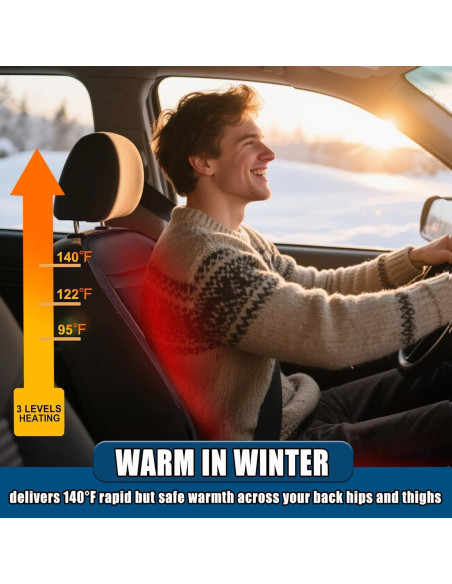 Funda de Asiento de Coche Refrigerante LGNORA 12V con Masaje
