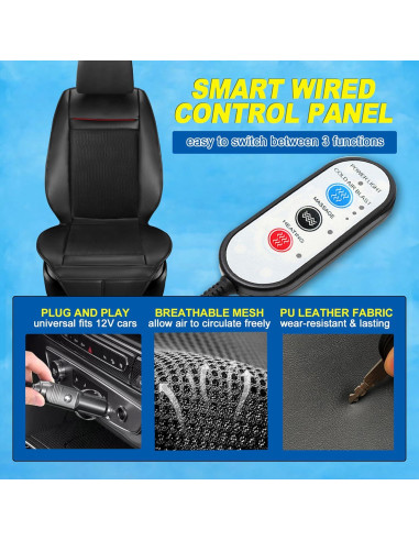 Funda de Asiento Refrigerante Fochutech 3 en 1 con Masaje