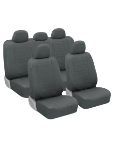 Cubiertas de Asiento de Coche BDK SC-4230-GR de Cuero PU Gris