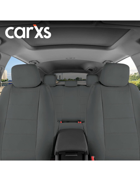 Cubiertas de Asiento de Coche BDK SC-4230-GR de Cuero PU Gris