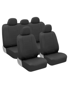 Cubiertas de Asiento de Coche BDK SC-4230-BK - Cuero PU Negro