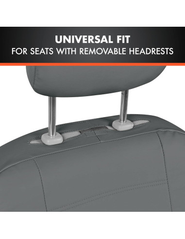 Cubiertas de Asiento de Coche BDK SC-4230-GR de Cuero PU Gris