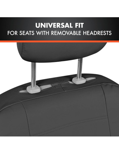 Cubiertas de Asiento de Coche BDK SC-4230-BK - Cuero PU Negro