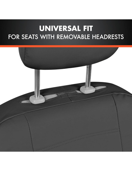 Cubiertas de Asiento de Coche BDK SC-4230-BK - Cuero PU Negro