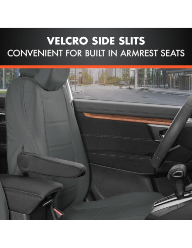 Cubiertas de Asiento de Coche BDK SC-4230-GR de Cuero PU Gris