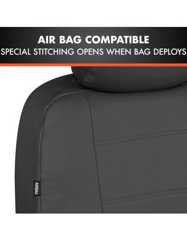 Cubiertas de Asiento de Coche BDK SC-4230-BK - Cuero PU Negro